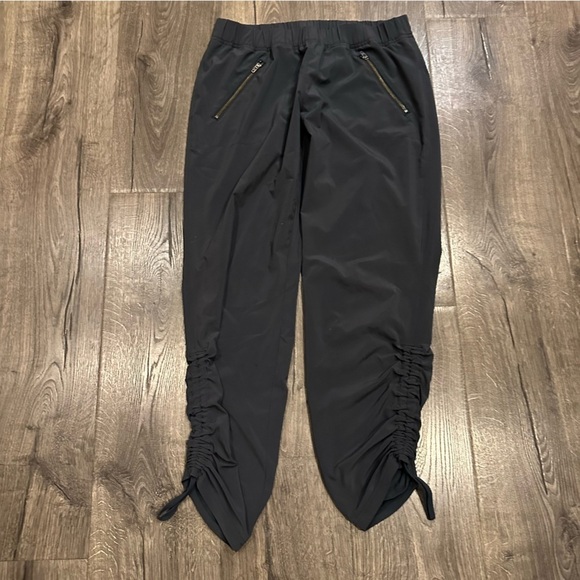 Athleta Track Pants Women’s Size 6 Gray Tapered Ruched Pull On Casual Jogger - Picture 2 of 14